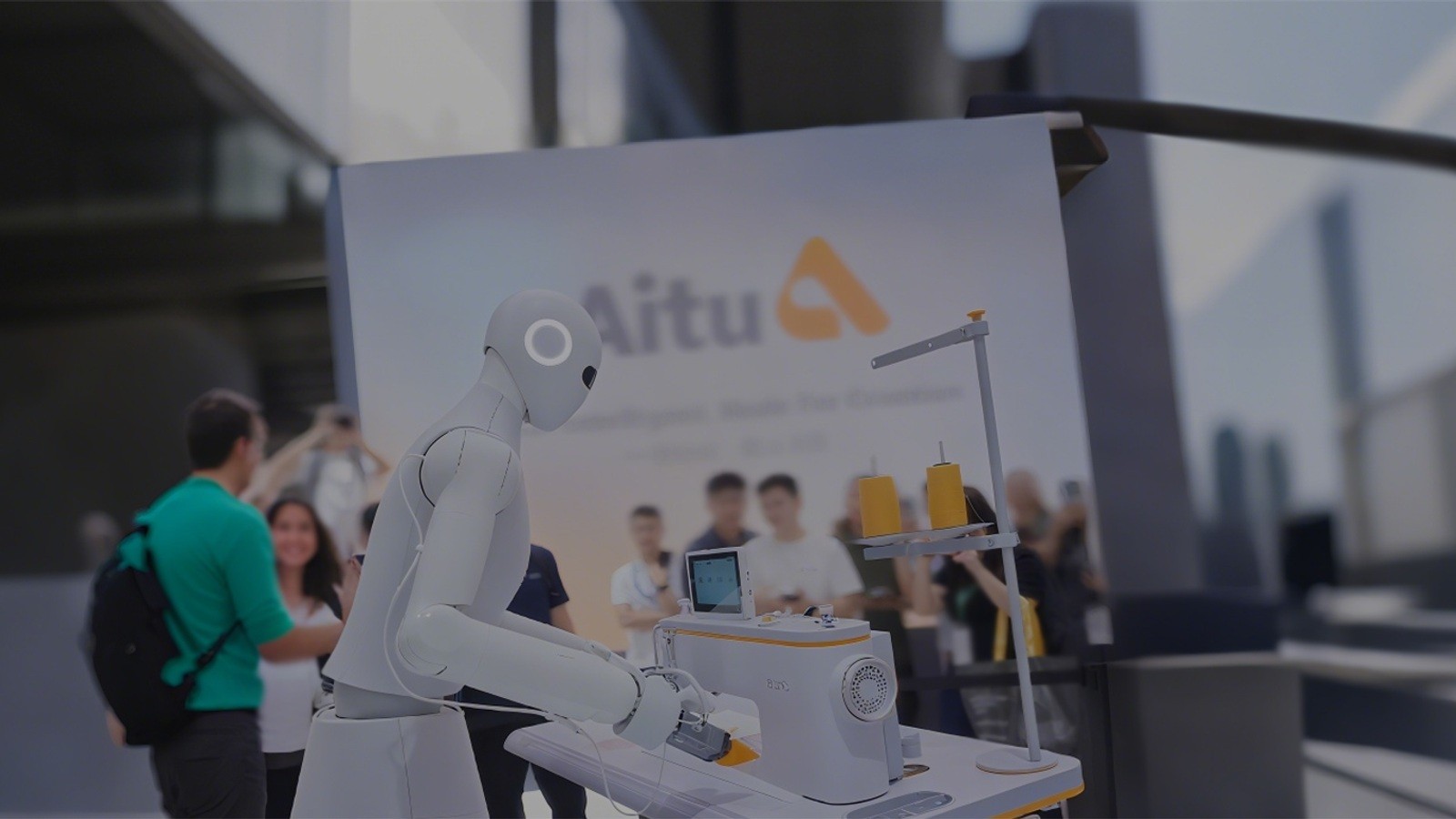Aitu Annie sewing robot from an earlier demonstration (via Korthos)